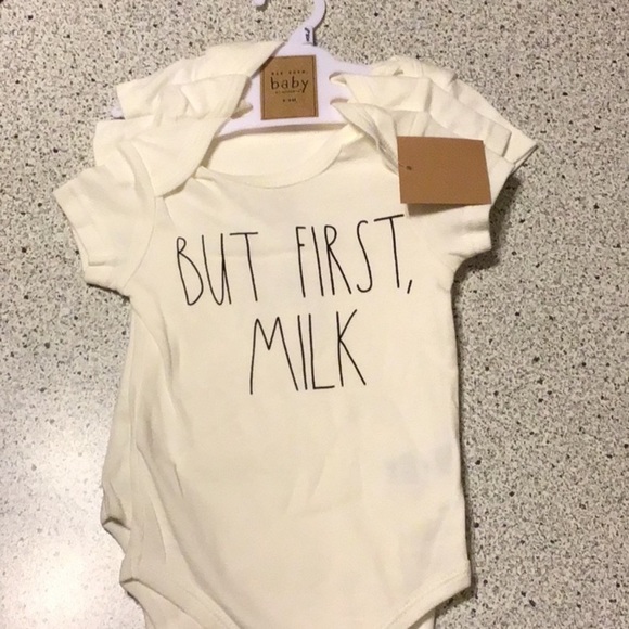 1LEFT NEW Rae Dunn 3pc onesies hangry/snuggle/milk - Picture 2 of 8